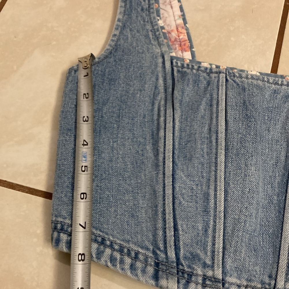 Lucky Brand Denim Crop Tank Top - Picture 8 of 10